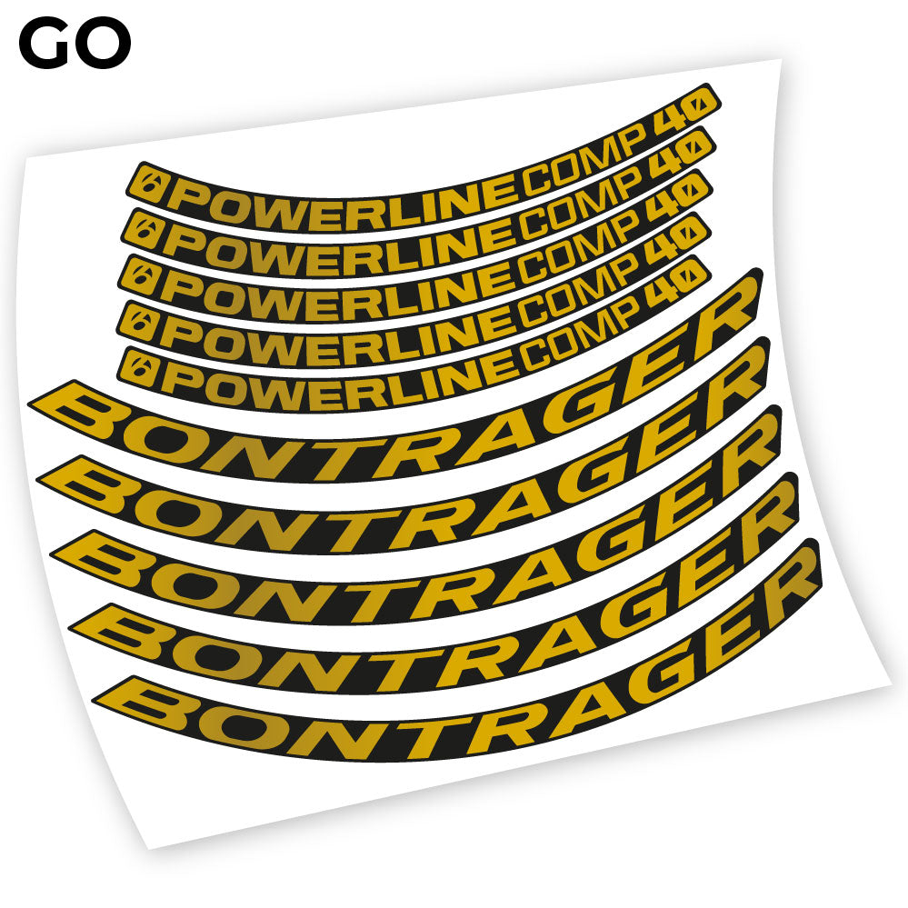 Stickers Bontrager Powerline Comp 40 compatibles Autocollants roues