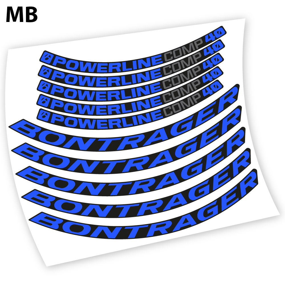 Stickers Bontrager Powerline Comp 40 compatibles Autocollants roues