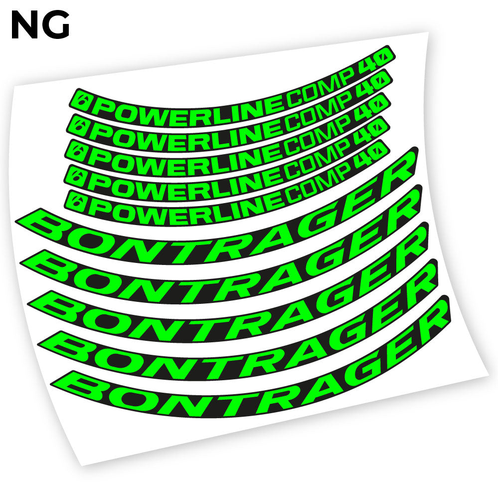 Stickers Bontrager Powerline Comp 40 compatibles Autocollants roues