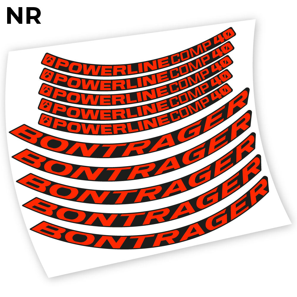 Stickers Bontrager Powerline Comp 40 compatibles Autocollants roues