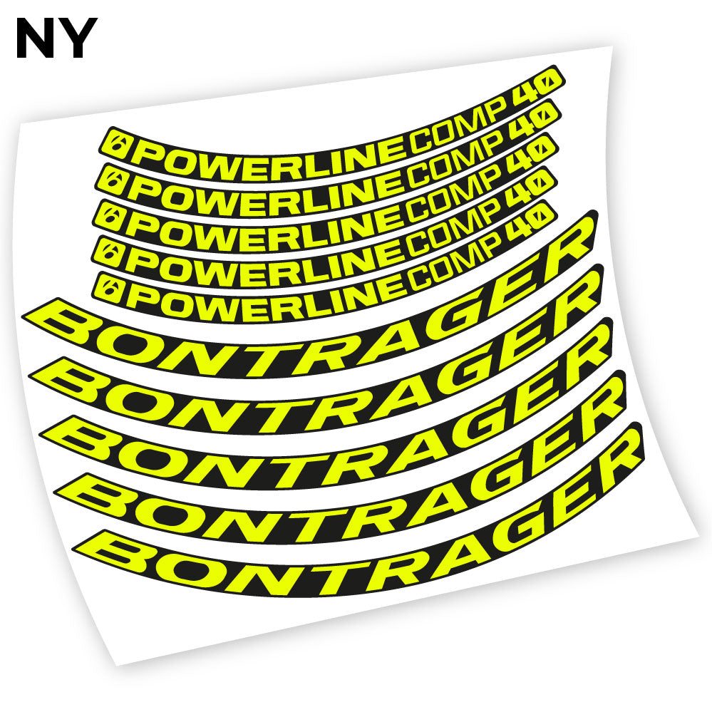 Stickers Bontrager Powerline Comp 40 compatibles Autocollants roues
