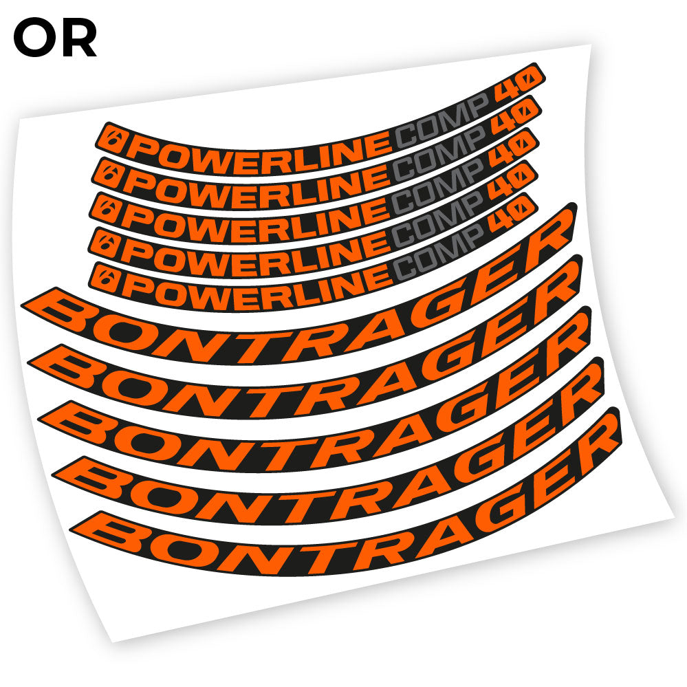 Stickers Bontrager Powerline Comp 40 compatibles Autocollants roues