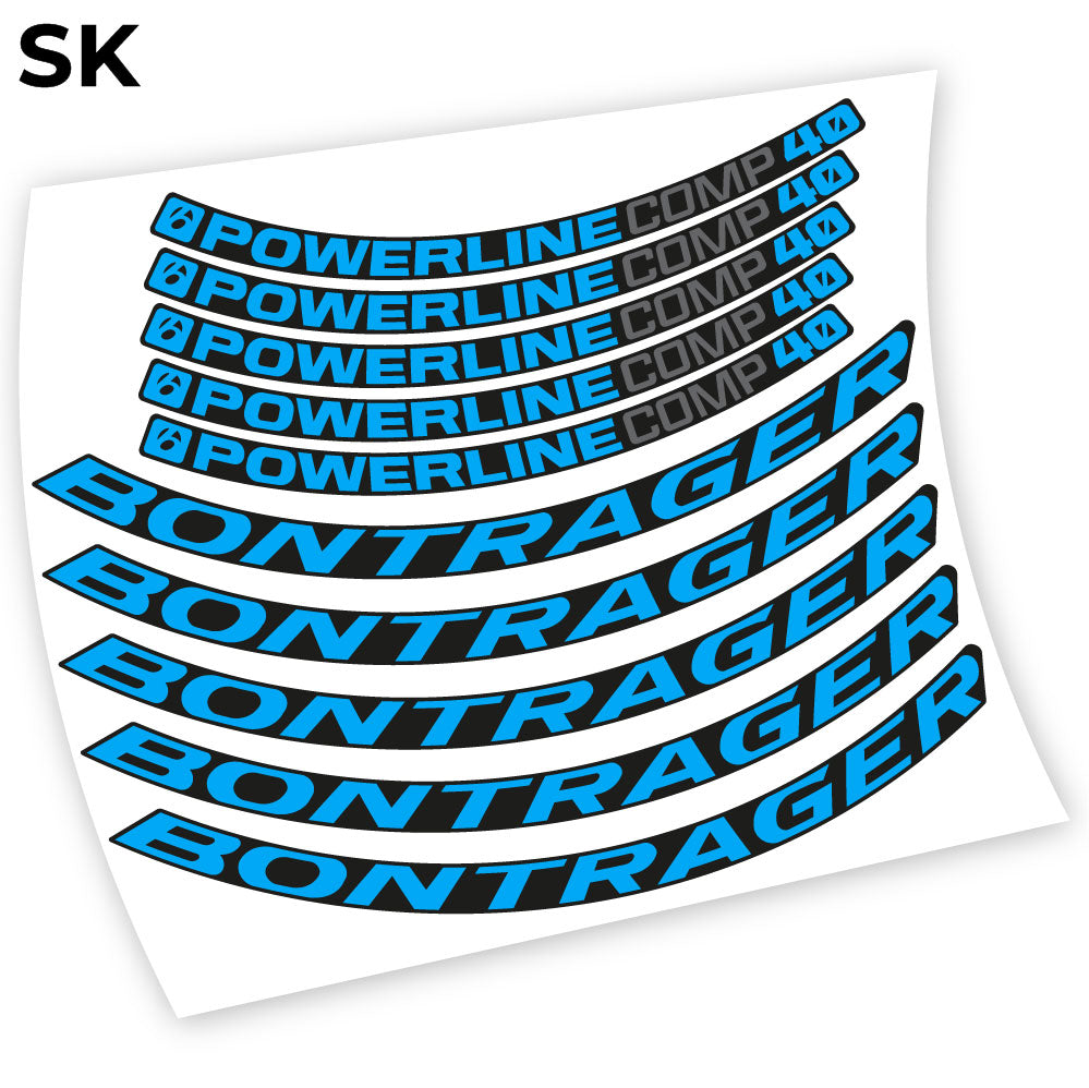 Stickers Bontrager Powerline Comp 40 compatibles Autocollants roues