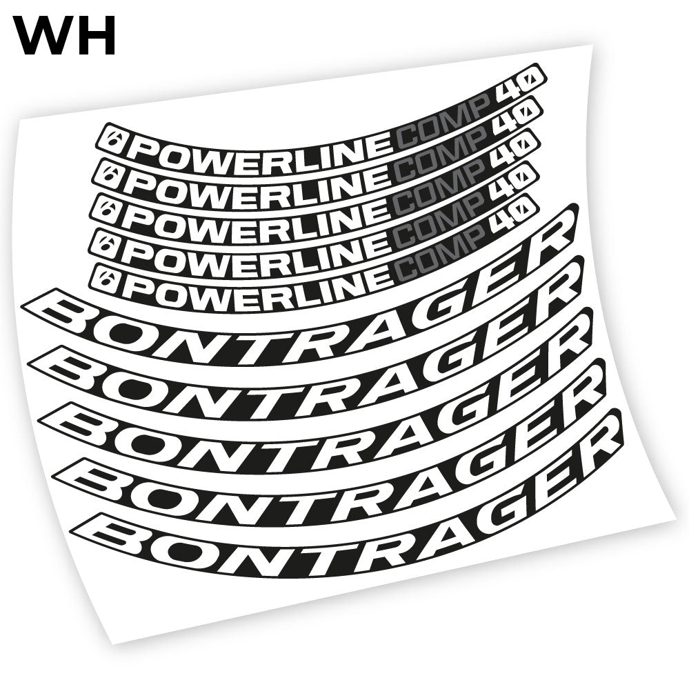 Stickers Bontrager Powerline Comp 40 compatibles Autocollants roues
