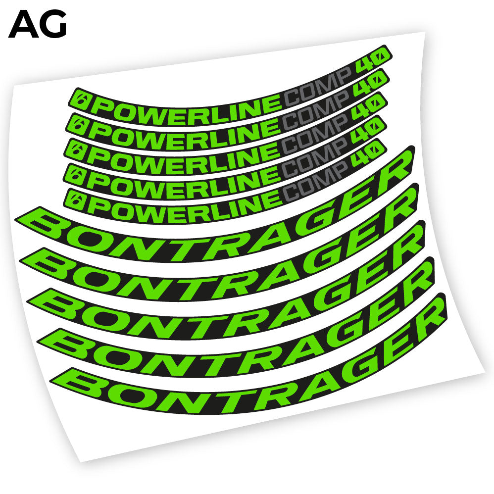 Stickers Bontrager Powerline Comp 40 compatibles Autocollants roues
