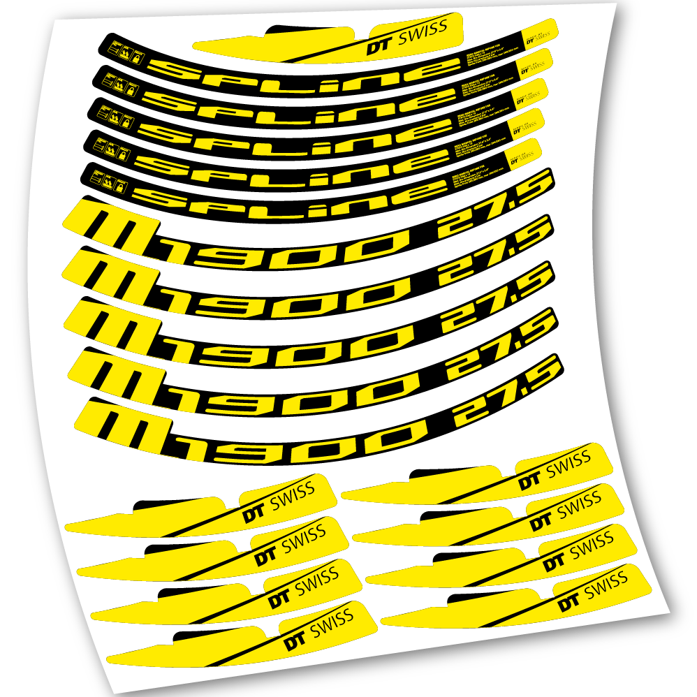 Stickers DT Swiss M1900 2017 compatibles Autocollants roues
