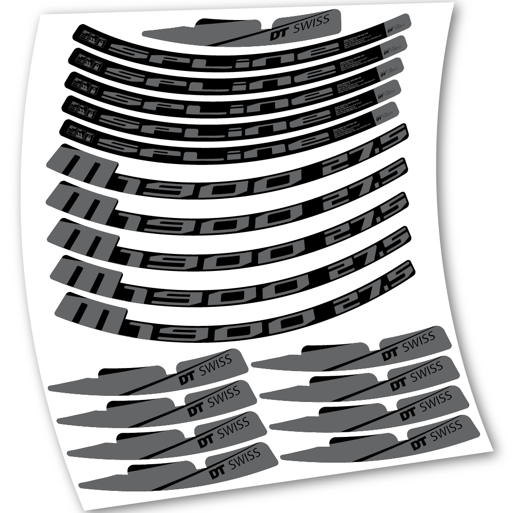Stickers DT Swiss M1900 2017 compatibles Autocollants roues