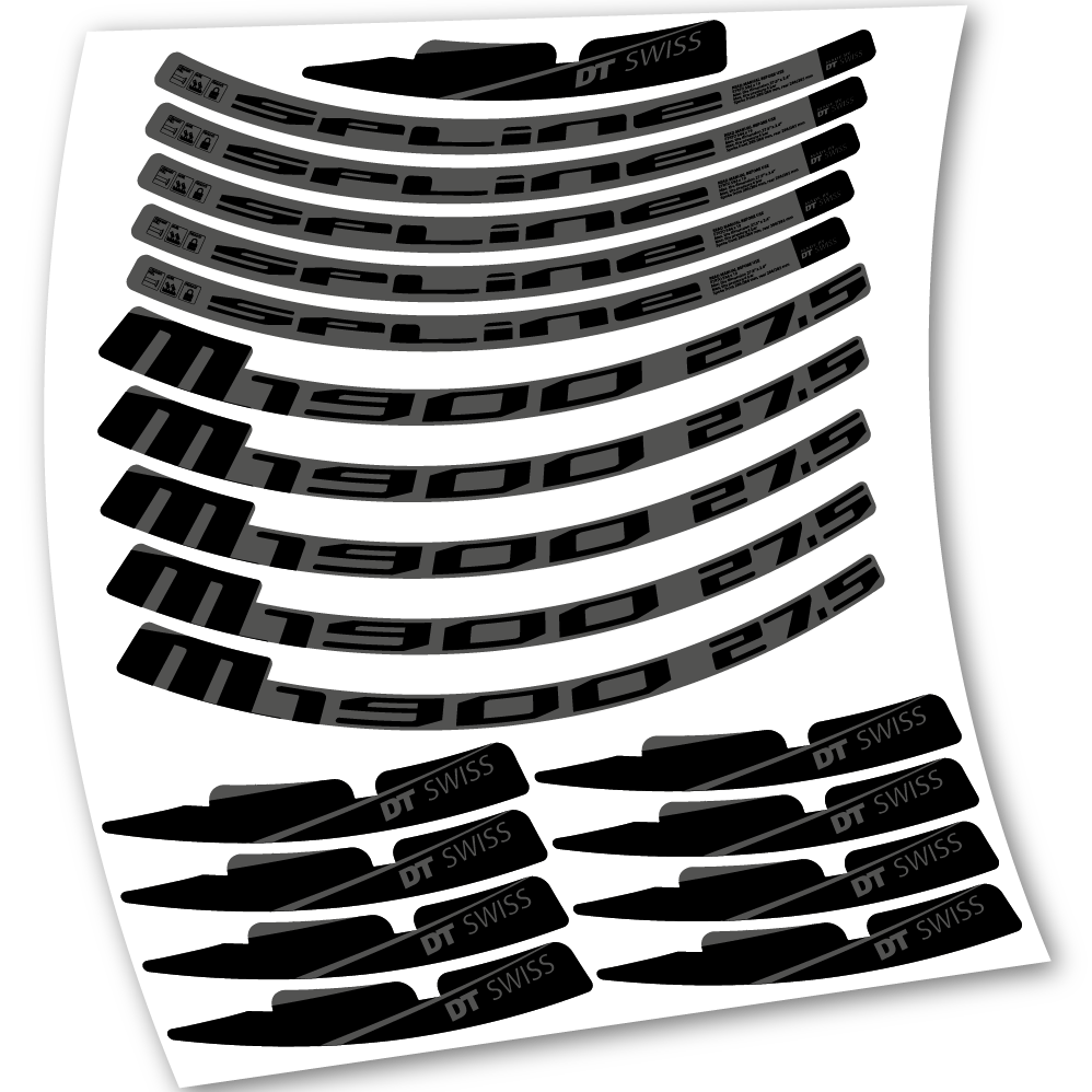 Stickers DT Swiss M1900 2017 compatibles Autocollants roues