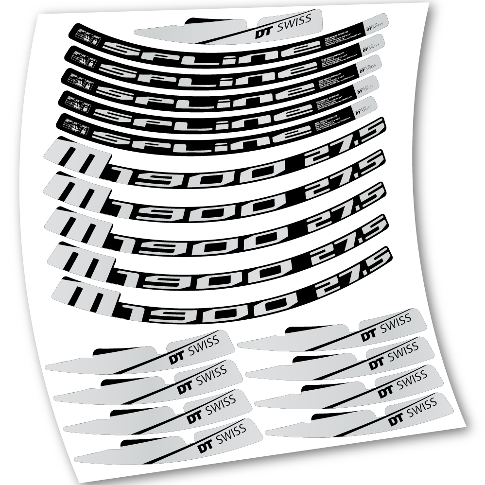 Stickers DT Swiss M1900 2017 compatibles Autocollants roues