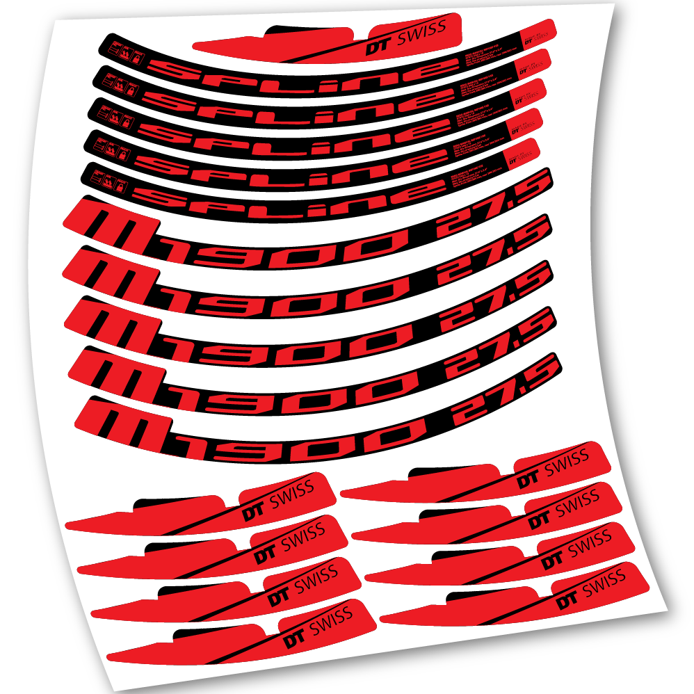 Stickers DT Swiss M1900 2017 compatibles Autocollants roues