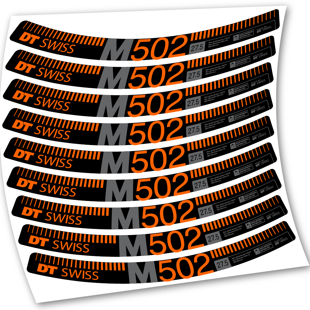 Stickers DT Swiss M502 compatibles Autocollants roues 27.5"