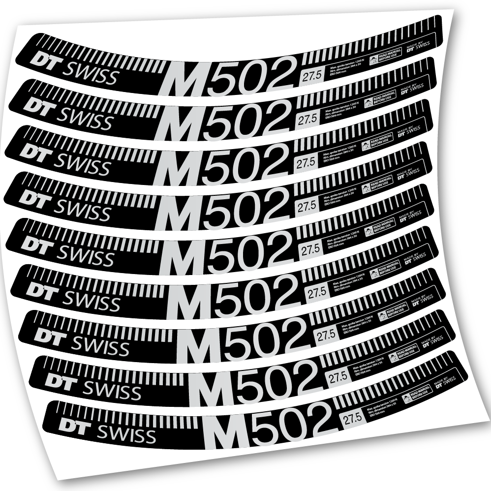 Stickers DT Swiss M502 compatibles Autocollants roues 27.5"
