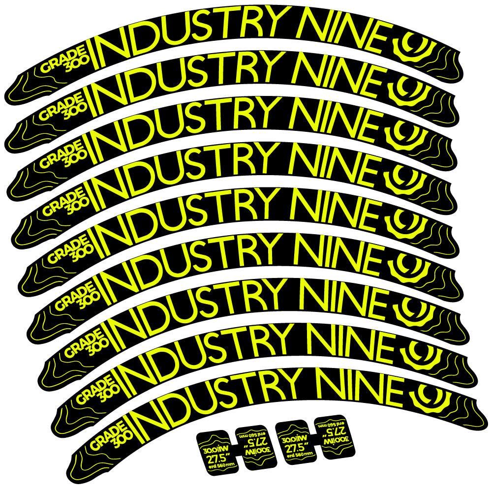 Stickers Industry Nine Grade 300, VTT compatibles Autocollants roues VTT 27.5"