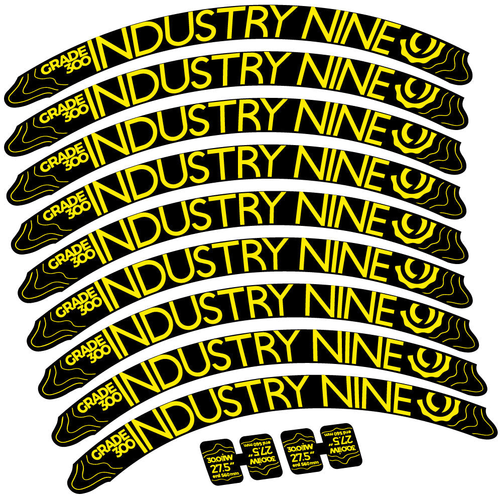Stickers Industry Nine Grade 300, VTT compatibles Autocollants roues VTT 27.5"