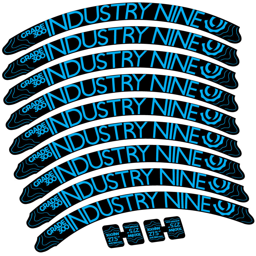 Stickers Industry Nine Grade 300 compatibles - Autocollants roue vélo VTT