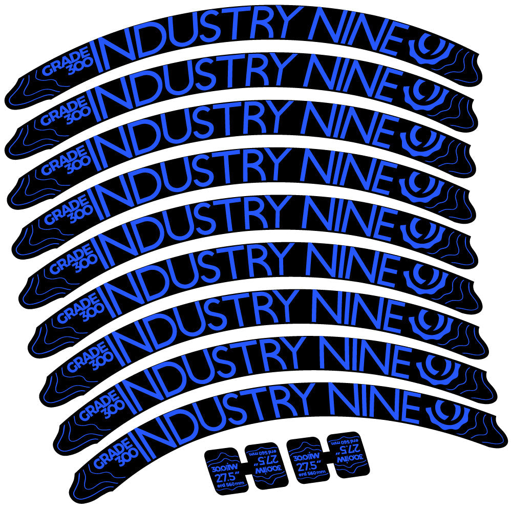 Stickers Industry Nine Grade 300 compatibles - Autocollants roue vélo VTT