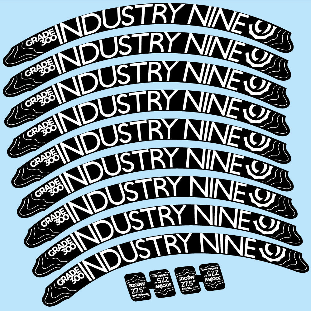 Stickers Industry Nine Grade 300 compatibles - Autocollants roue vélo VTT