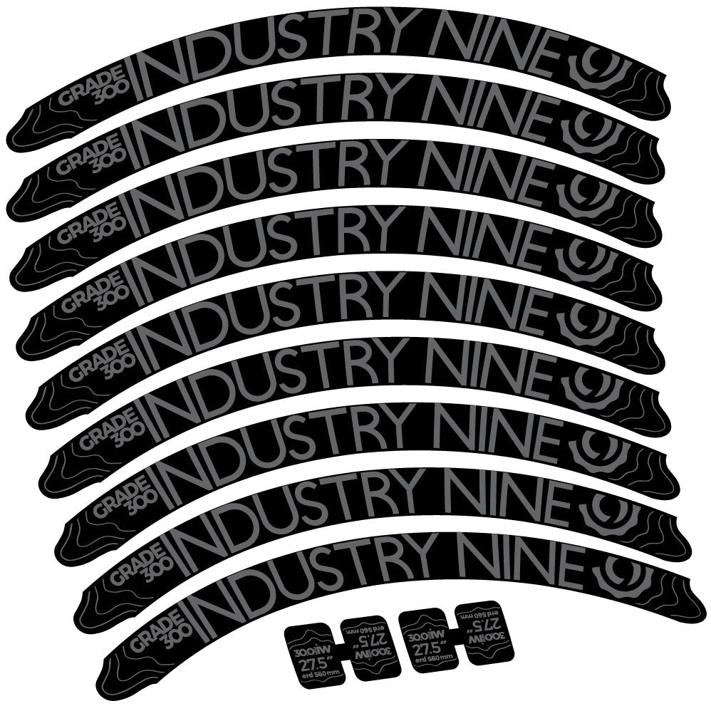 Stickers Industry Nine Grade 300, VTT compatibles Autocollants roues VTT 27.5"