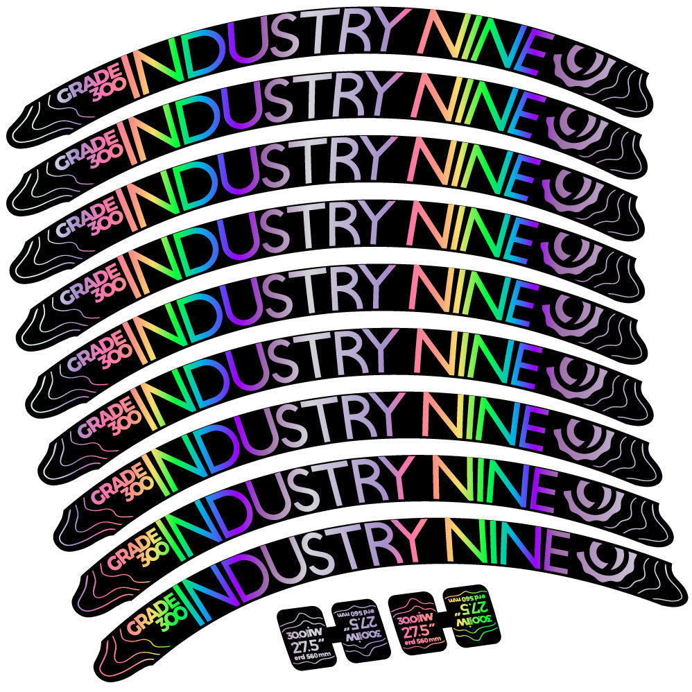Stickers Industry Nine Grade 300 compatibles - Autocollants roue vélo VTT