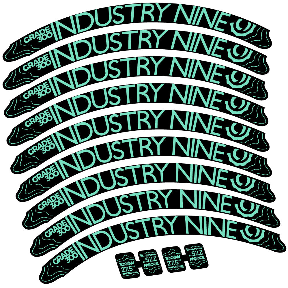 Stickers Industry Nine Grade 300 compatibles - Autocollants roue vélo VTT