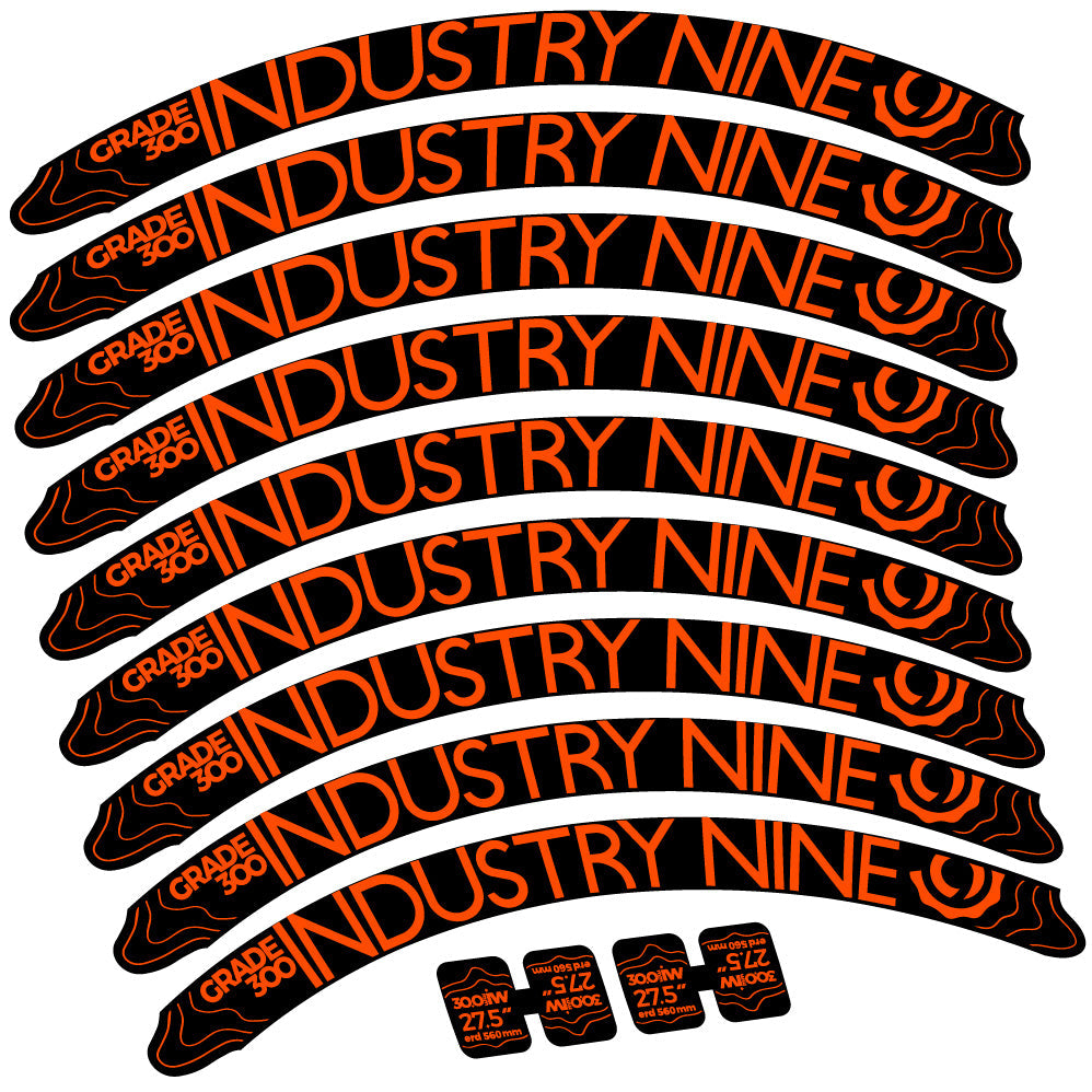 Stickers Industry Nine Grade 300, VTT compatibles Autocollants roues VTT 27.5"