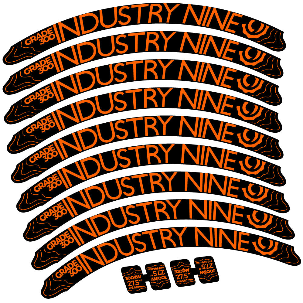 Stickers Industry Nine Grade 300, VTT compatibles Autocollants roues VTT 27.5"