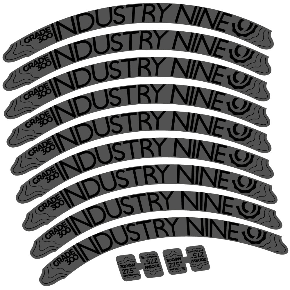Stickers Industry Nine Grade 300, VTT compatibles Autocollants roues VTT 27.5"