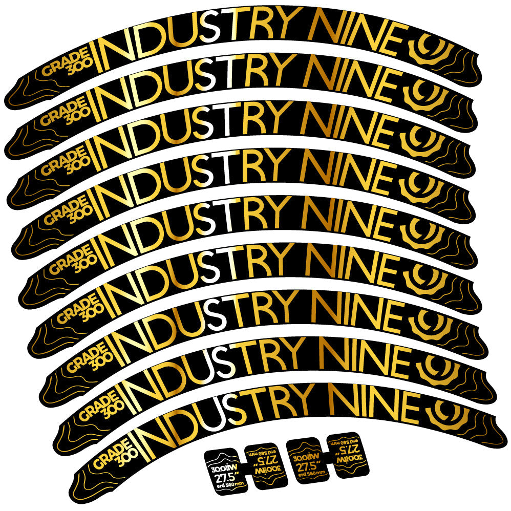 Stickers Industry Nine Grade 300 compatibles - Autocollants roue vélo VTT