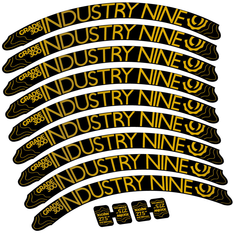 Stickers Industry Nine Grade 300 compatibles - Autocollants roue vélo VTT