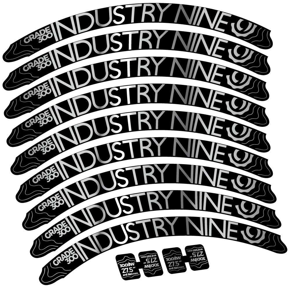 Stickers Industry Nine Grade 300 compatibles - Autocollants roue vélo VTT