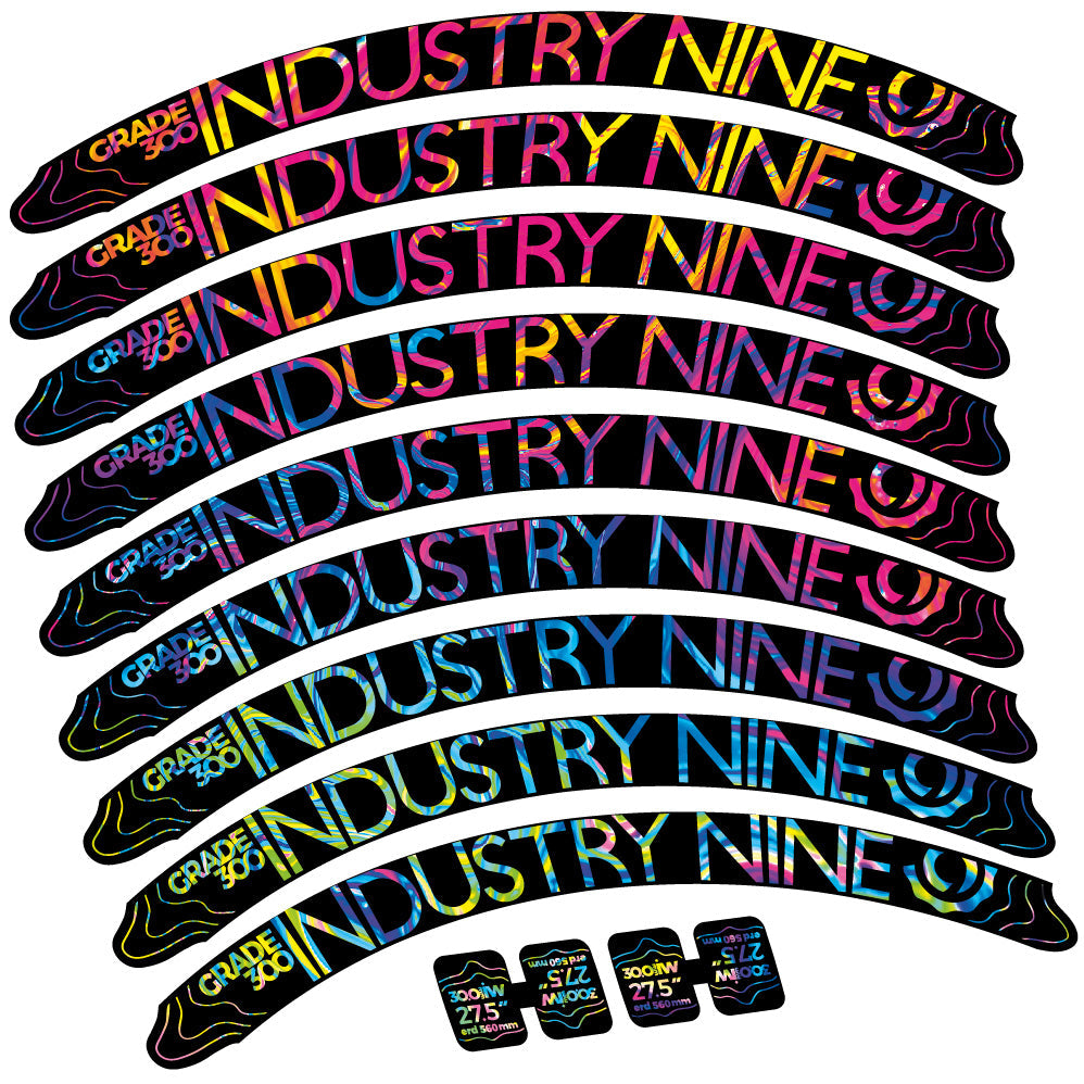 Stickers Industry Nine Grade 300 compatibles - Autocollants roue vélo VTT