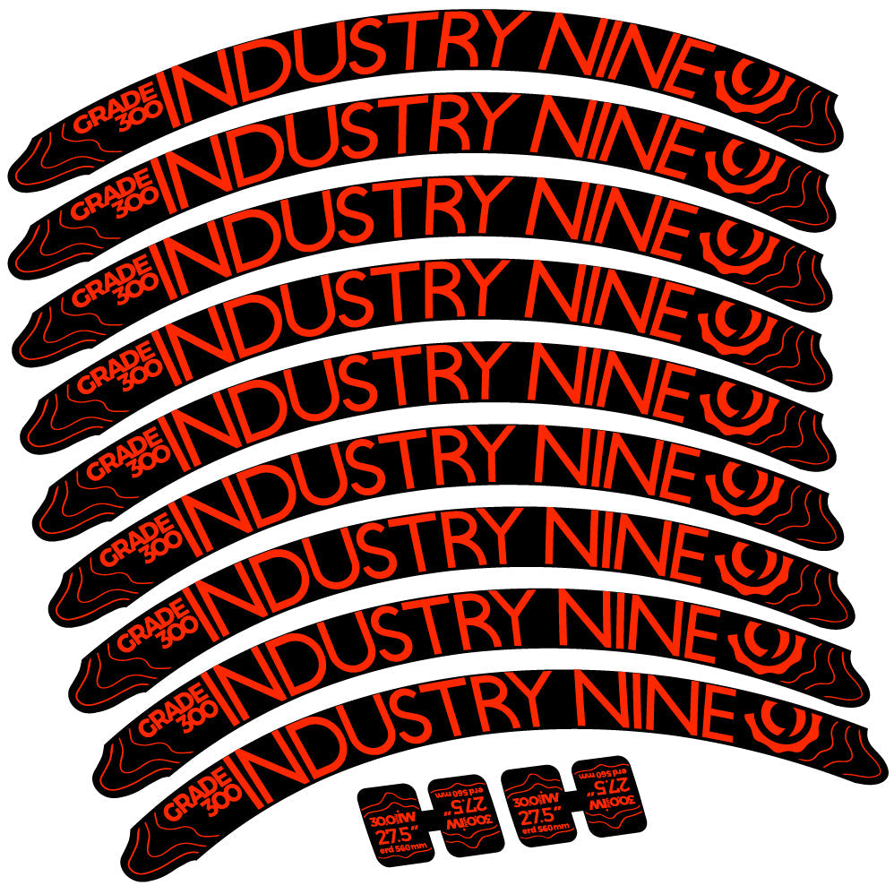 Stickers Industry Nine Grade 300 compatibles - Autocollants roue vélo VTT