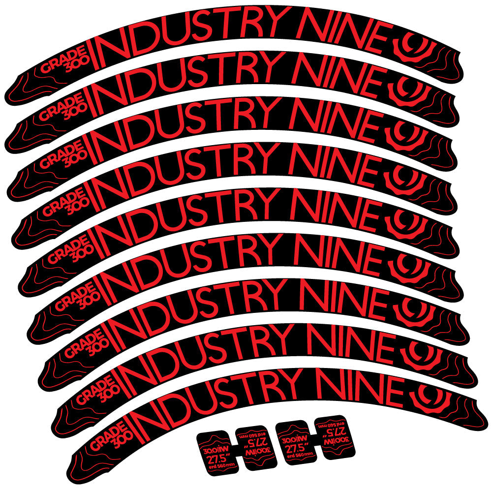 Stickers Industry Nine Grade 300, VTT compatibles Autocollants roues VTT 27.5"