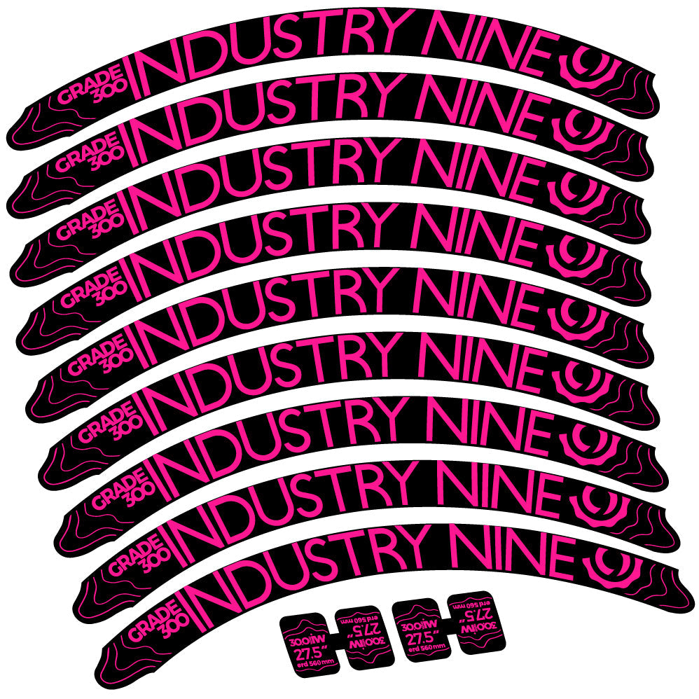 Stickers Industry Nine Grade 300, VTT compatibles Autocollants roues VTT 27.5"