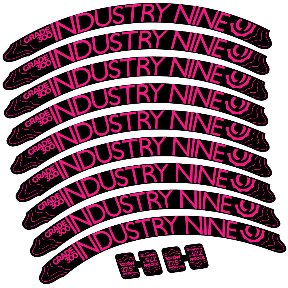 Stickers Industry Nine Grade 300, VTT compatibles Autocollants roues VTT 27.5"