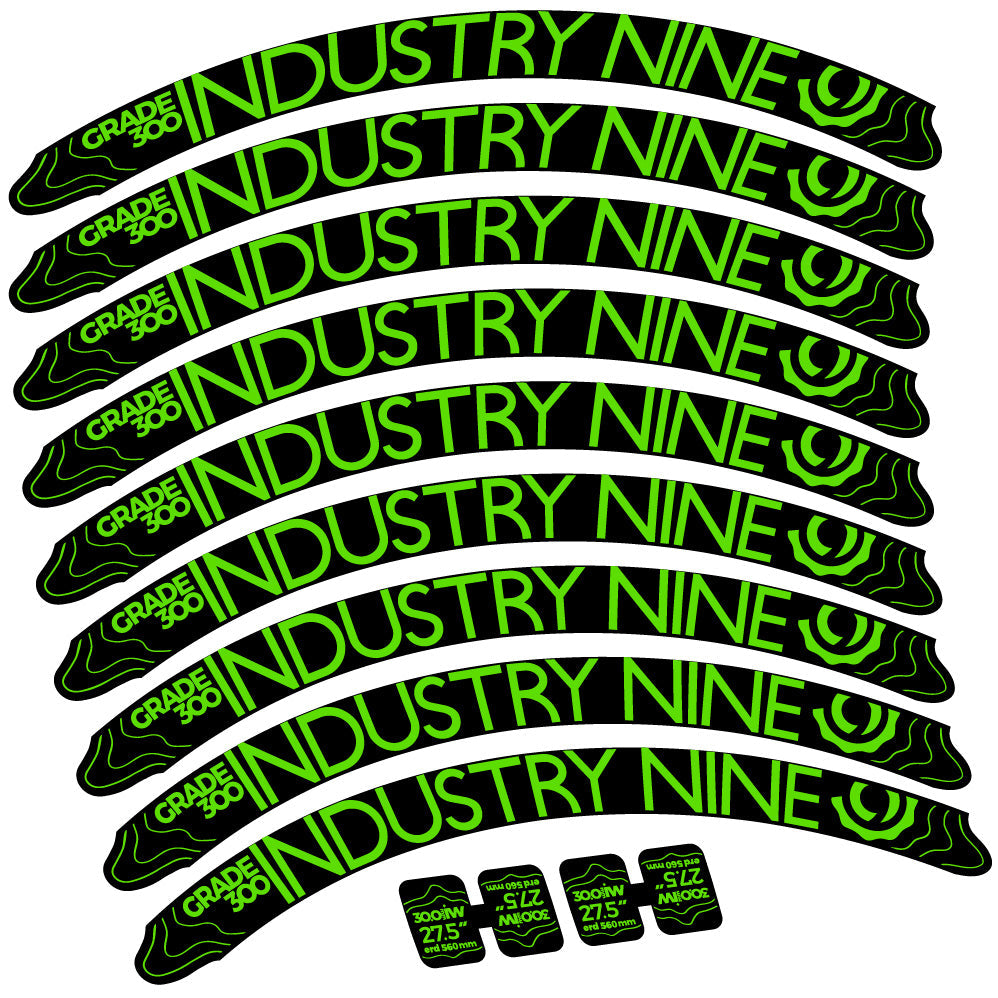 Stickers Industry Nine Grade 300, VTT compatibles Autocollants roues VTT 27.5"