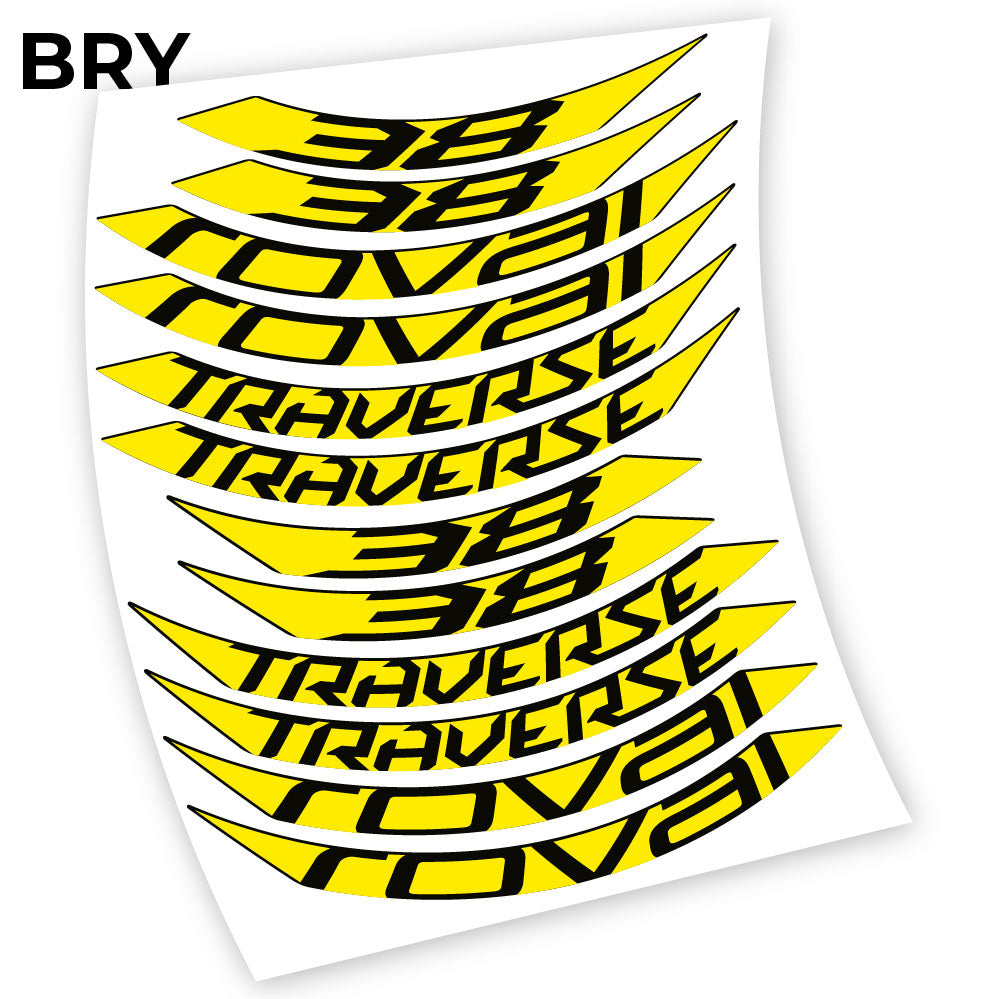 Stickers Roval Traverse 38 SL 650B compatibles Autocollants roues 650B