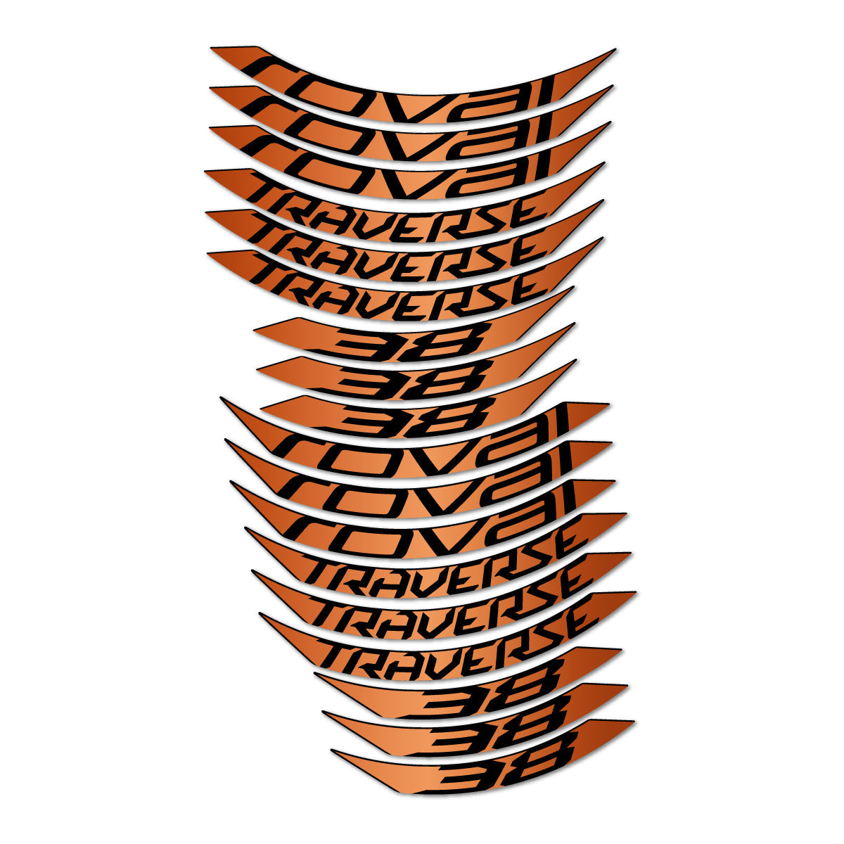 Bronze decal for Roval Traverse 38 SL 2016-2017 MTB wheel 27.5" – bike sticker vinyl