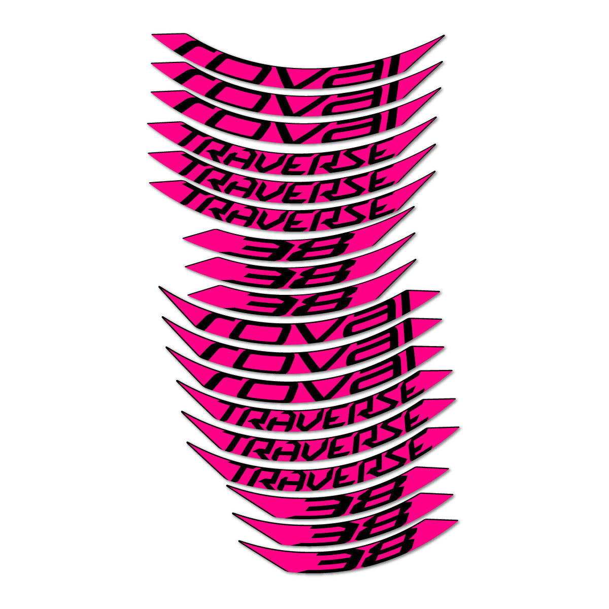 Fuchsia decal for Roval Traverse 38 SL 2016-2017 MTB wheel 27.5" – bike sticker vinyl