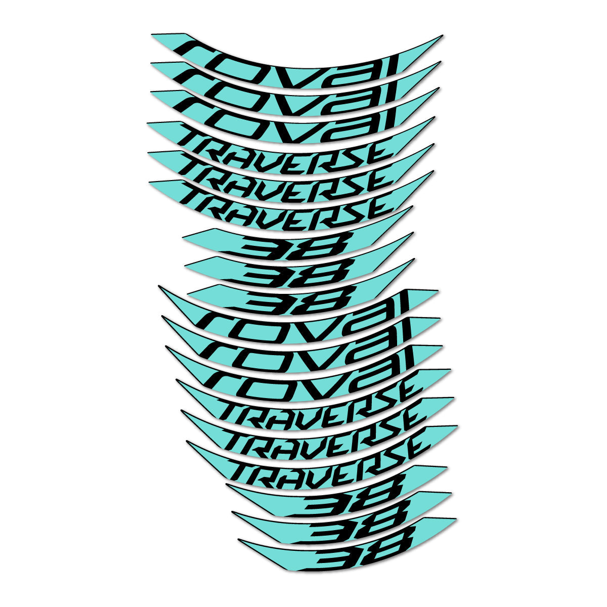 Blue Green decal for Roval Traverse 38 SL 2016-2017 MTB wheel 27.5" – bike sticker vinyl