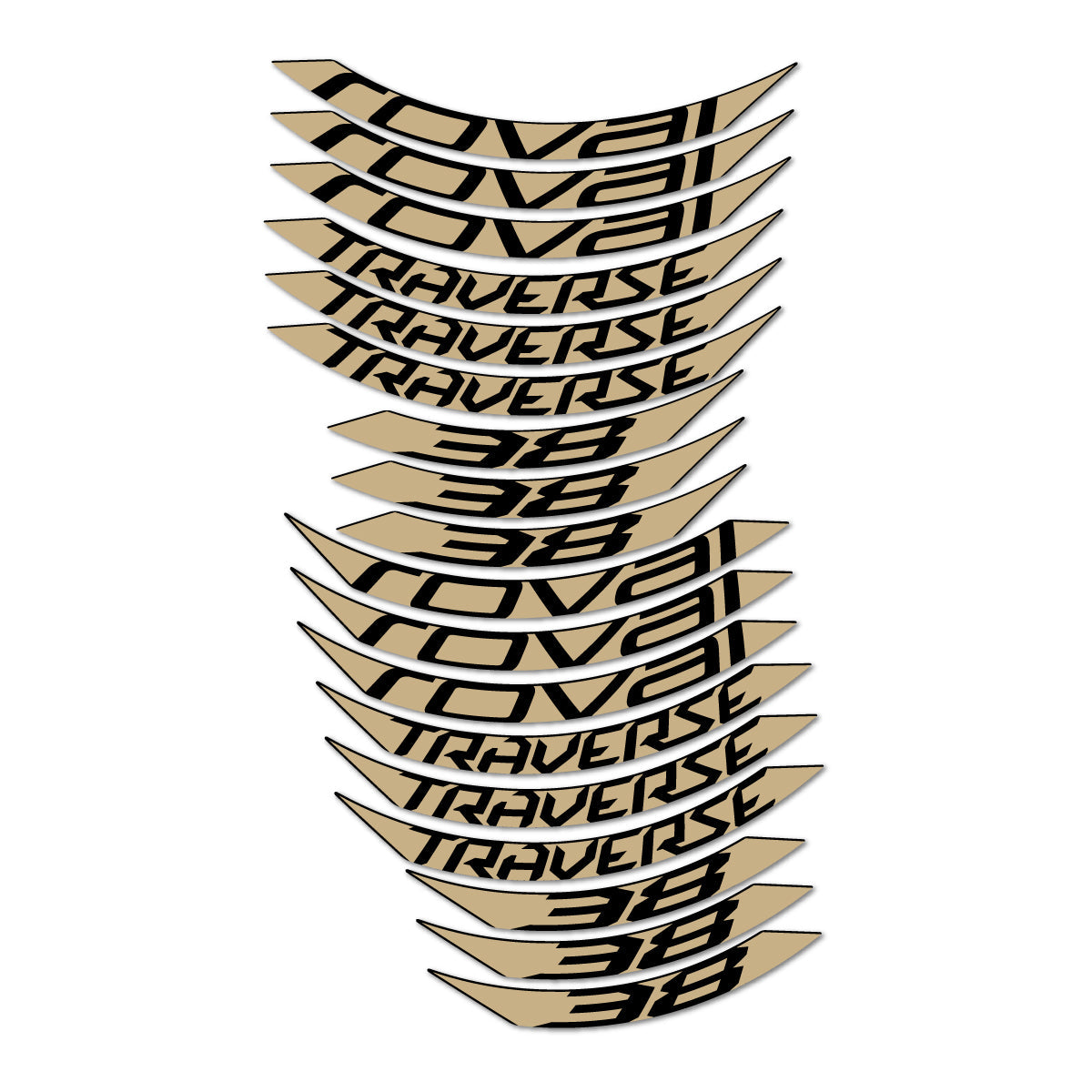 Sand decal for Roval Traverse 38 SL 2016-2017 MTB wheel 27.5" – bike sticker vinyl