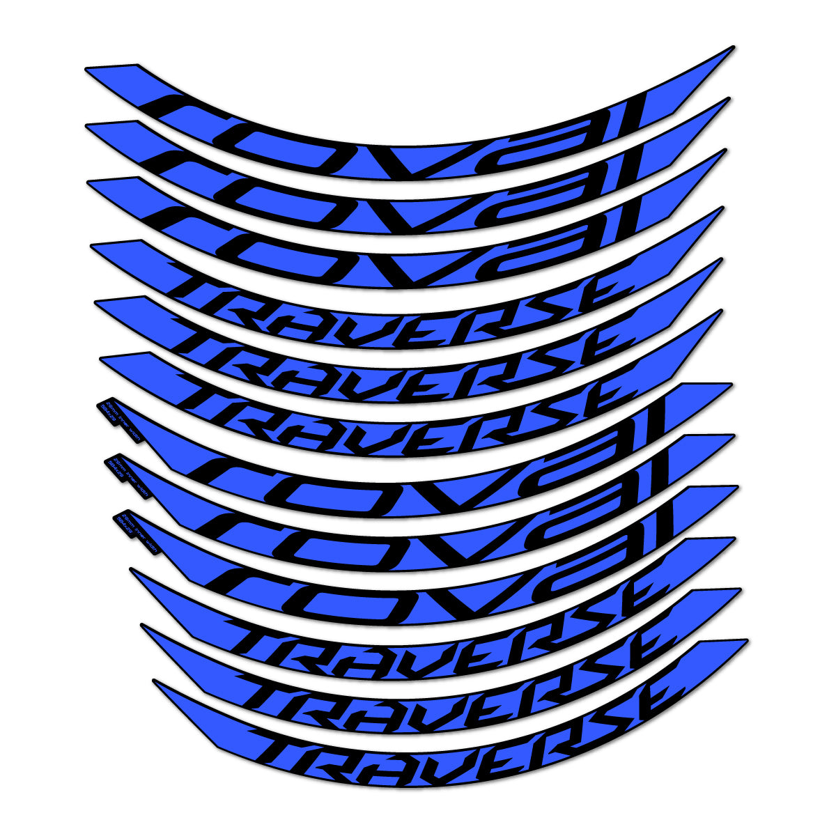 Stickers compatibles Roval Traverse Alloy 2015-2017 pour jantes VTT 27.5" – autocollants vinyle - Bleu