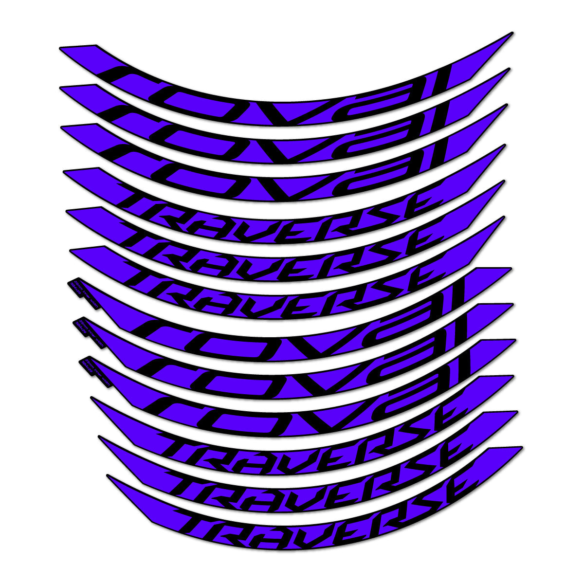 Reflex Blue decal for Roval Traverse Alloy 2015-2017 MTB wheel 27.5" – bike sticker vinyl