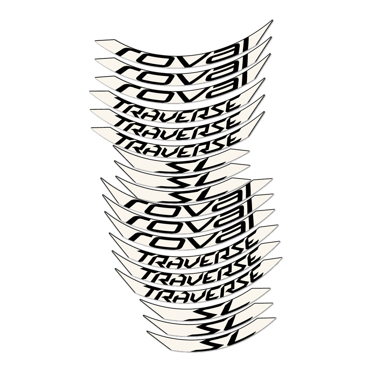 Stickers compatibles Roval Traverse SL 2015-2017 pour jantes VTT 27.5" – autocollants vinyle - Blanc Cassé