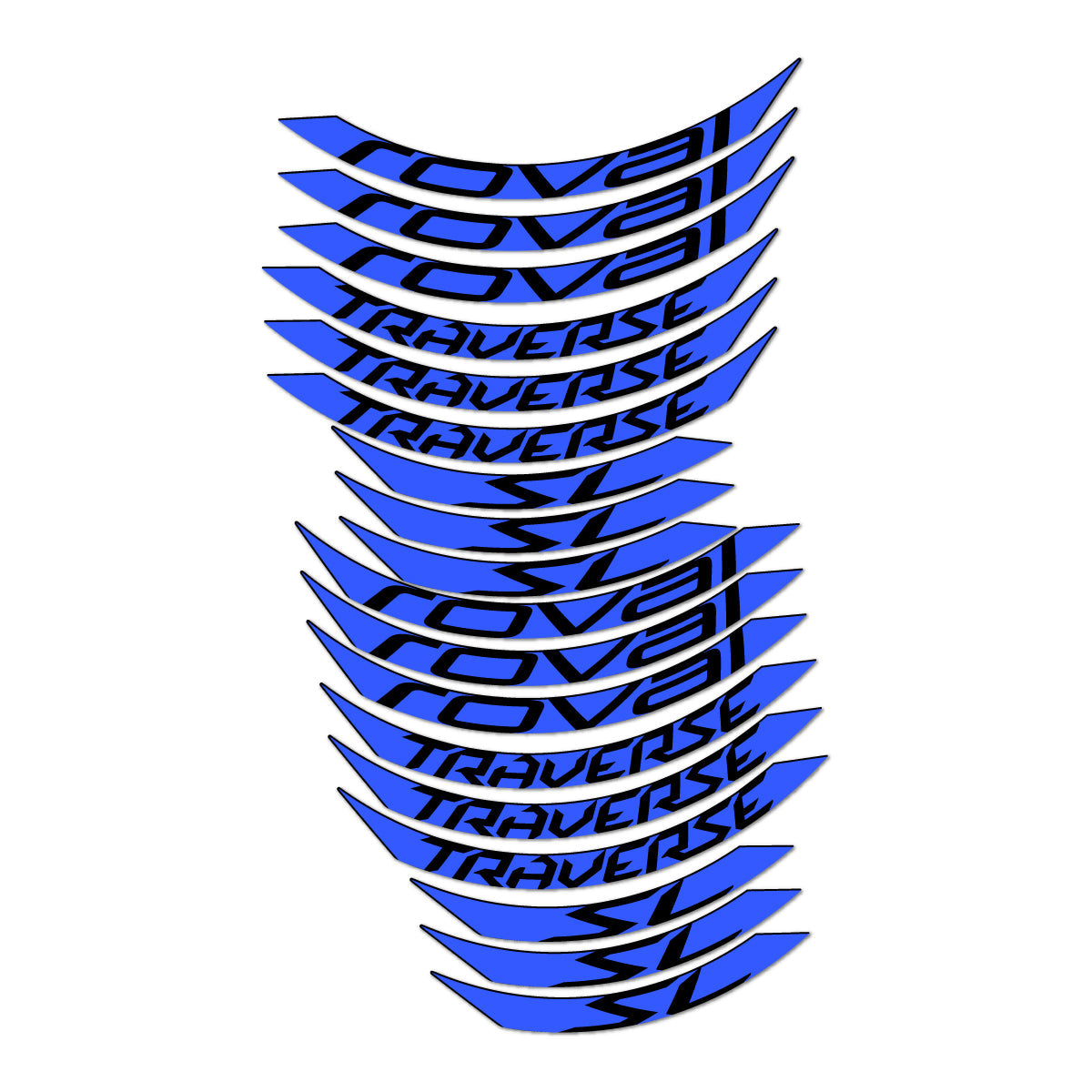 Medium Blue decal for Roval Traverse SL 2015-2017 MTB wheel 27.5" – bike sticker vinyl