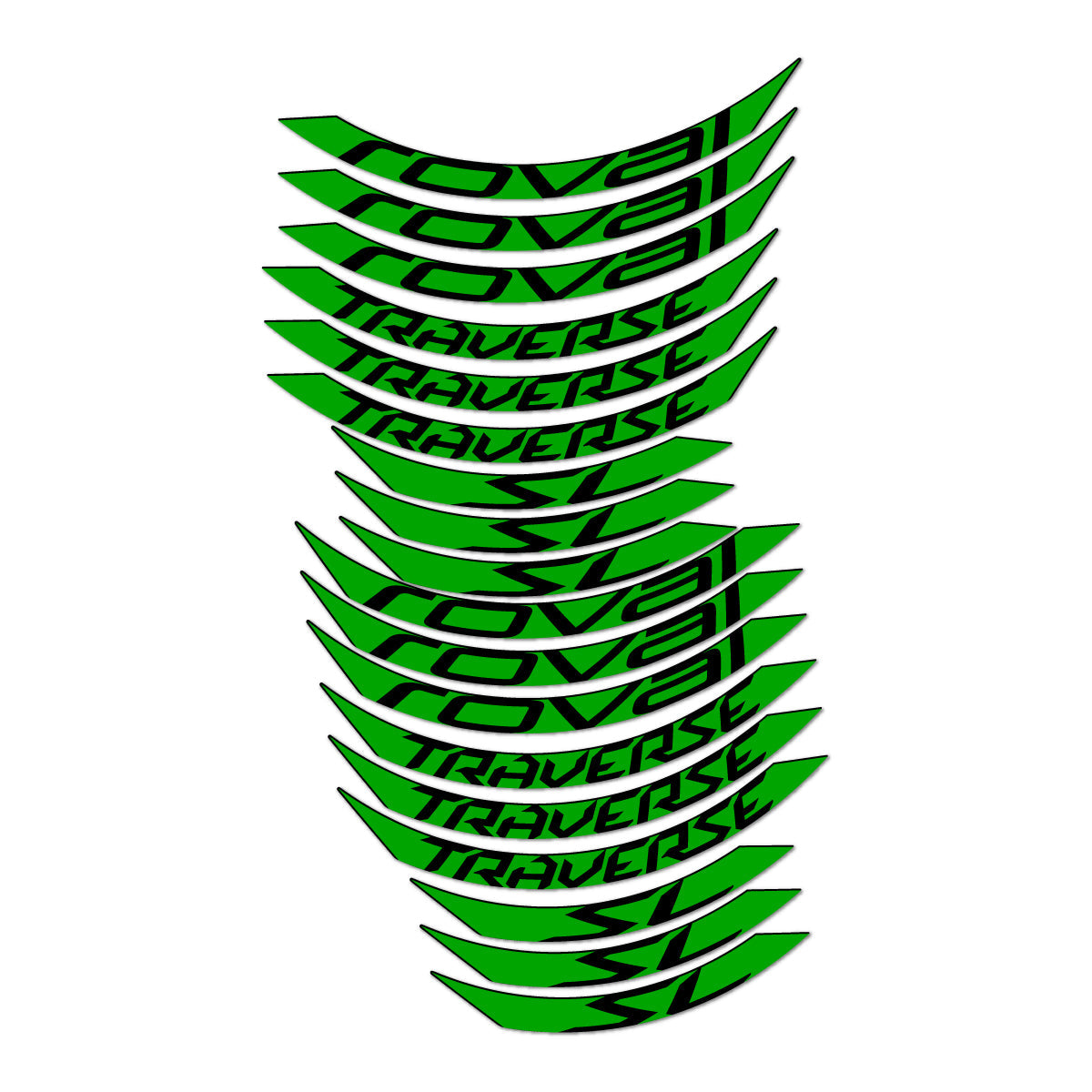 Green decal for Roval Traverse SL 2015-2017 MTB wheel 27.5" – bike sticker vinyl