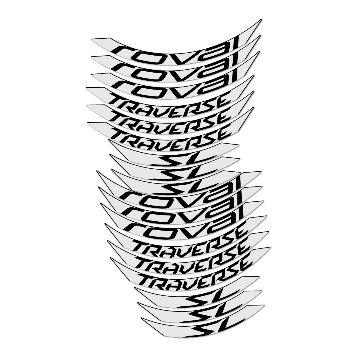 Stickers compatibles Roval Traverse SL 2015-2017 pour jantes VTT 27.5" – autocollants vinyle - Gris Perle