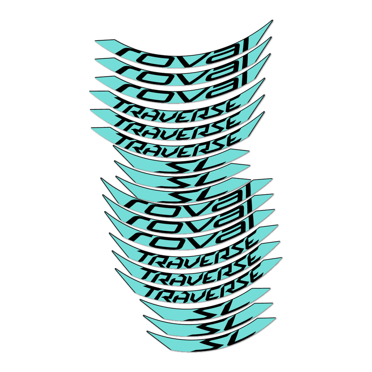 Blue Green decal for Roval Traverse SL 2015-2017 MTB wheel 27.5" – bike sticker vinyl