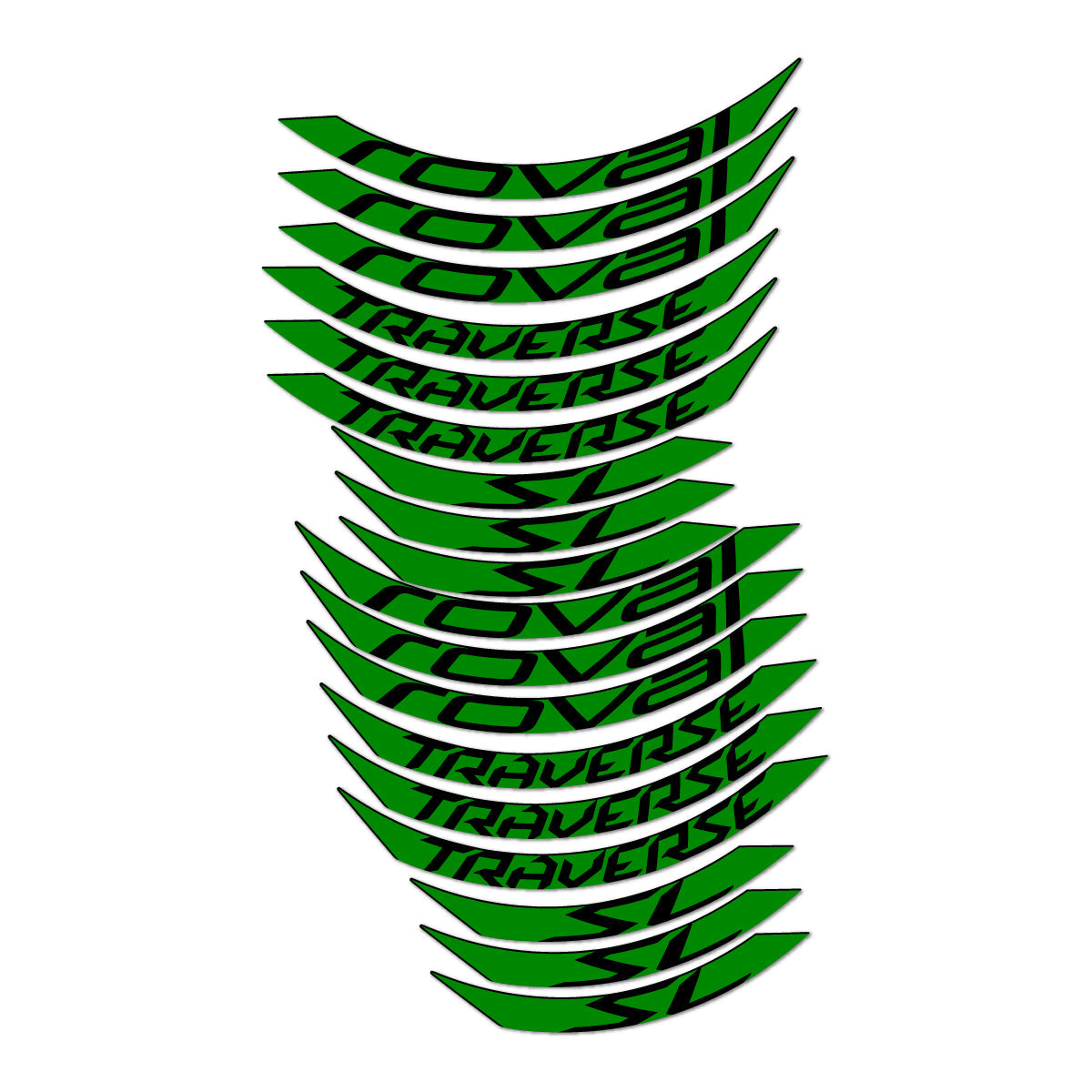 Medium Green decal for Roval Traverse SL 2015-2017 MTB wheel 27.5" – bike sticker vinyl