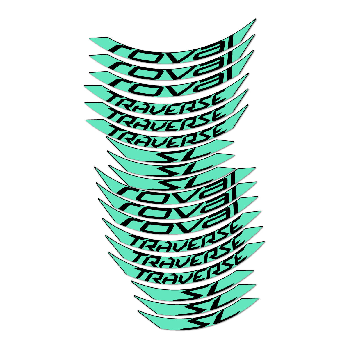 Mint decal for Roval Traverse SL 2015-2017 MTB wheel 27.5" – bike sticker vinyl